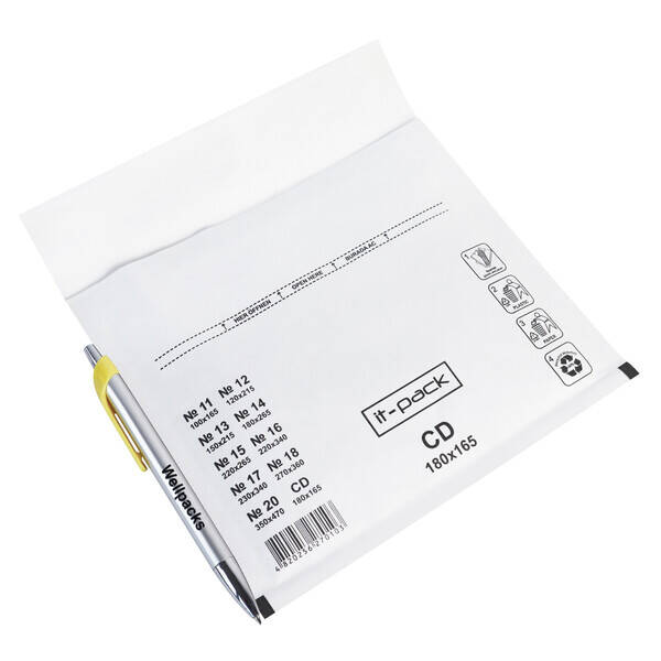 Бандерольний конверт Airpock CD 200х175 мм білий 100 шт.