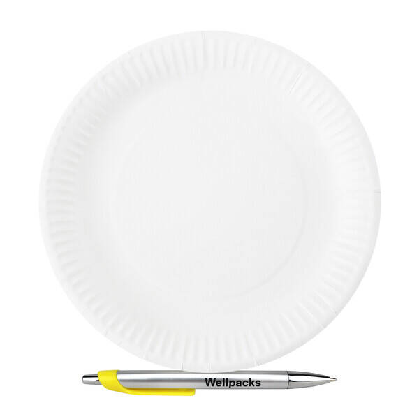 Бумажная тарелка круглая Ø 215 мм белый 25 шт./