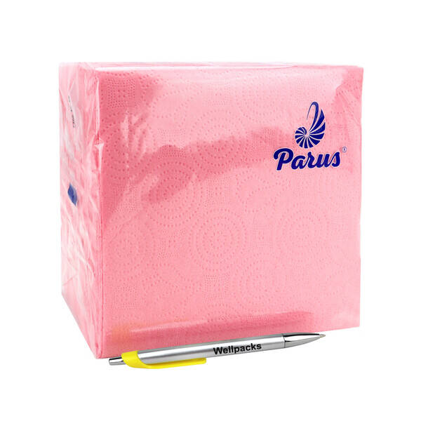 Паперова серветка одношарова 330х330 мм Parus рожевий 100 шт.