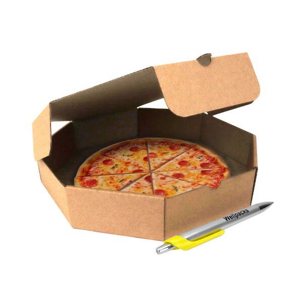 Коробка для піци 240х240х45 мм восьмикутна бурий 100 шт./