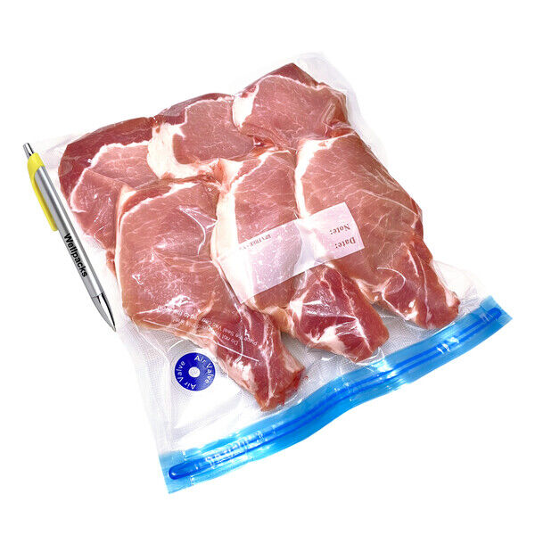 Многоразовый вакуумный пакет для продуктов рифленый с клапаном под насос 200х300 мм прозрачный 1 шт./