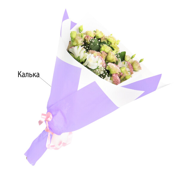 Калька листова 580х580 мм 65 мкм непрозорий однотонний бузковий 20 шт./