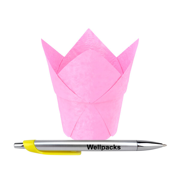 Кругла форма "Тюльпан / Лотос з бортом" &Oslash; 60х90 мм рожевий 40 г/м&sup2; 100 шт./