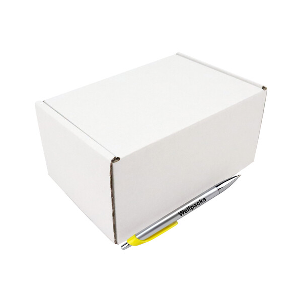 Коробка для посилок 240х170х90 мм самозбірна (під 1 кг) білий 20 шт./Коробки для посилок