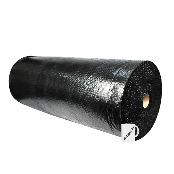 Повітряно-пузирчаста плівка двошарова 100 см х 50 м 45 мкм чорний 1 рул./