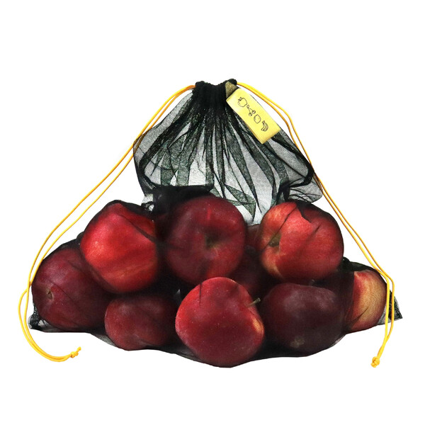 Мешок для продуктов многоразовый 3 размера черный 3 шт./