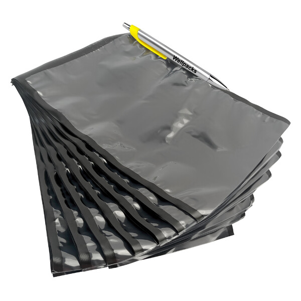 Вакуумный пакет гладкий черный с прозрачной стенкой 200х200 мм 65 мкм 100 шт./