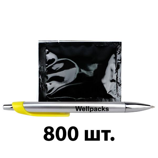 Серветка волога в індивідуальній упаковці 60х80 мм чорний 800 шт./