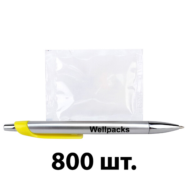 Серветка волога в індивідуальній упаковці 60х80 мм білий 800 шт./