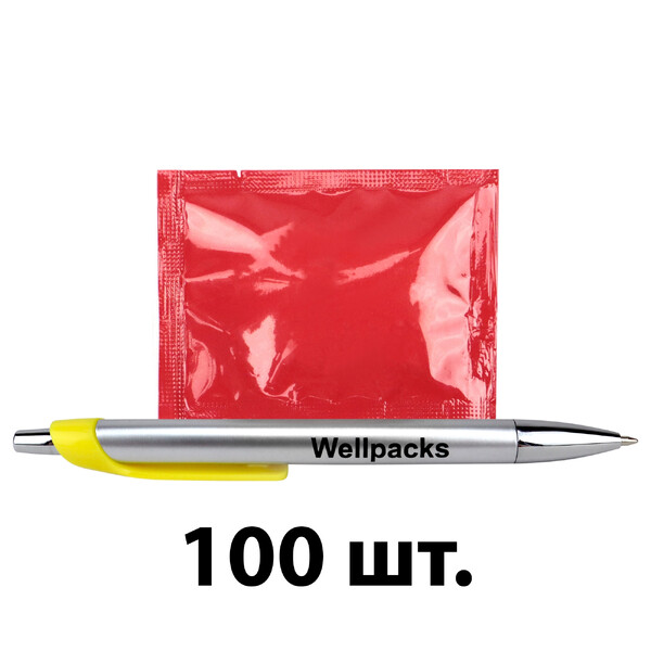 Серветка волога в індивідуальній упаковці 60х80 мм червоний 100 шт./