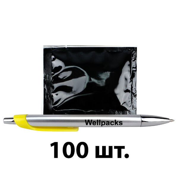 Серветка волога в індивідуальній упаковці 60х80 мм чорний 100 шт./