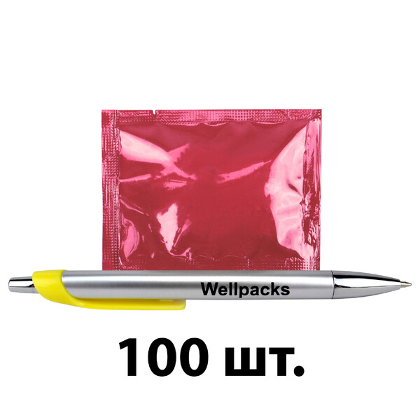 Серветка волога в індивідуальній упаковці 60х80 мм бордовий 100 шт./