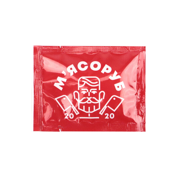 Серветка волога в індивідуальній упаковці з Вашим логотипом/