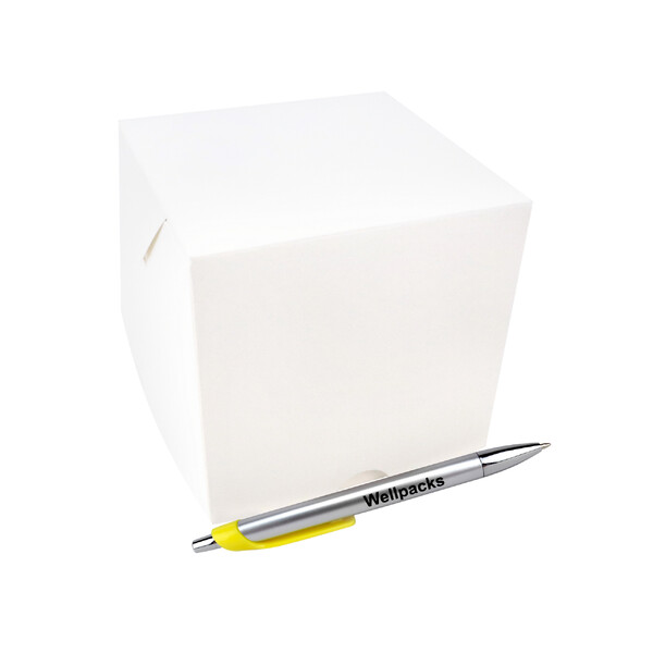 Коробка самозбірна під десерт 120х120х120 мм бокс без вікна білий 50 шт./