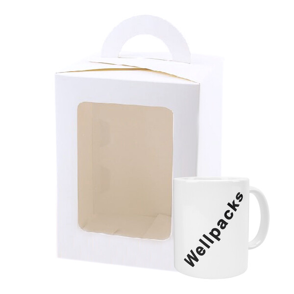 Коробка для паски 165х165х210 мм з вікном білий 50 шт./Коробки для пасок