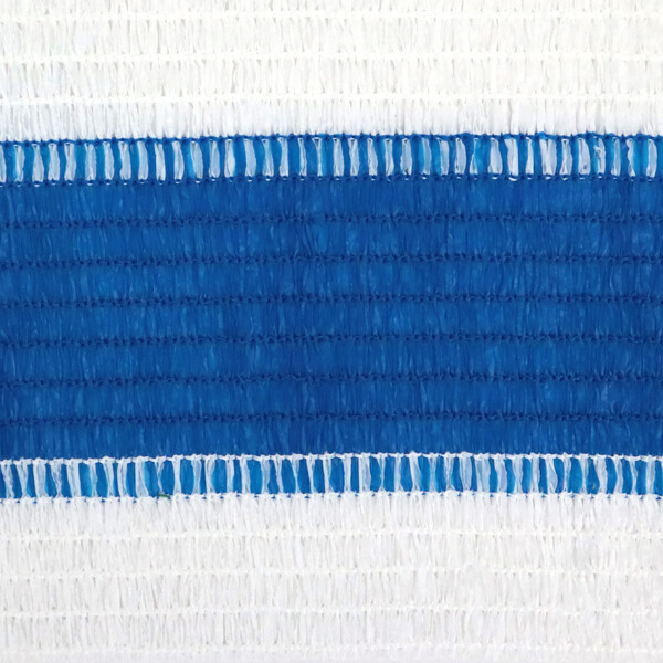 Сітка затіняюча 2х50 м біло-блакитна смужка 1 рул./