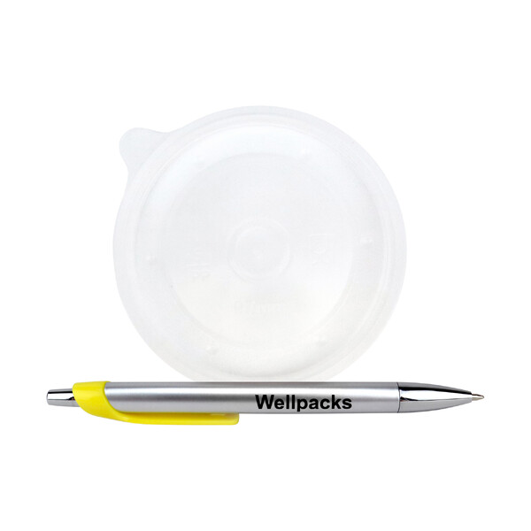 Пластикова кришка для контейнера для супу та інших страв (під гаряче) Ø 96 мм на 240 мл / 285 мл / 380 мл / 490 мл прозорий 25 шт. - фото