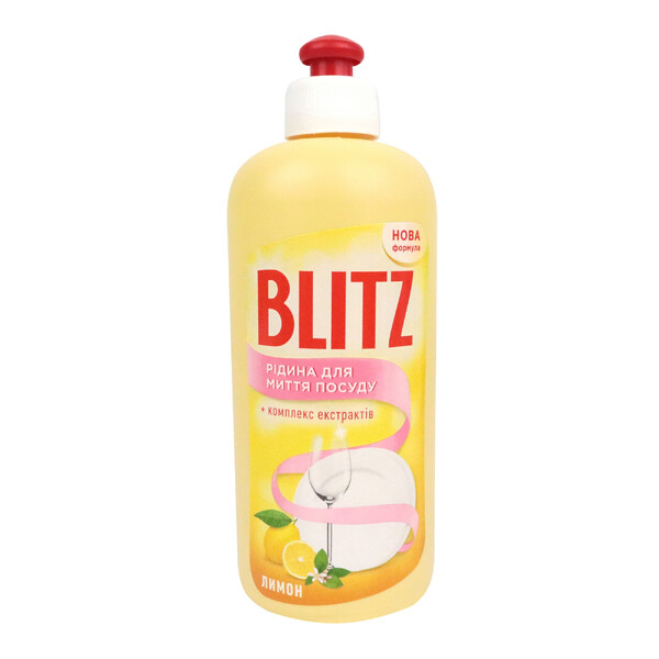 Рідина для миття посуду "BLITZ" з екстрактом лимону 500 мл 1 шт./