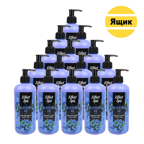 Ніжне крем-мило "Effect Spa" Blueberry Pie (чорничний пиріг) з дозатором 500 мл 15 шт./