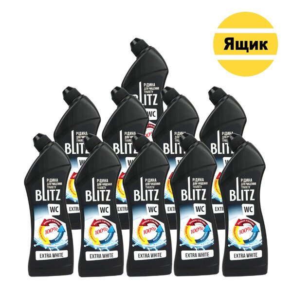 Гель для чищення унітазів "BLITZ" Extra White 750 мл 12 шт./