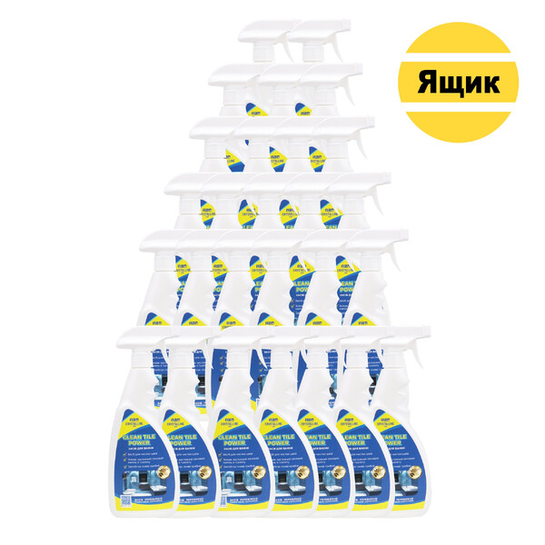 Засіб чистильний для швів плитки та видалення складних соляних забруднень "CRYSTALLINE SHOP" Clean Tile Power 500 мл 27 шт./