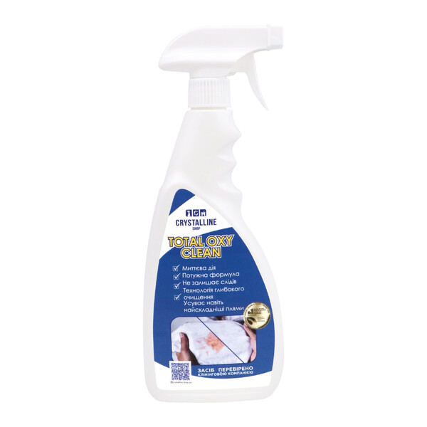 Плямовивідник відбілювальний на кисневій основі "CRYSTALLINE SHOP" Total Oxy Clean 500 мл 1 шт./