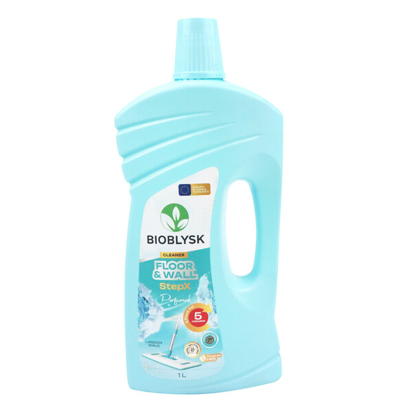Засіб для миття підлоги та стін "BioBlysk" StepX Lagoon Wave 1000 мл 1 шт./