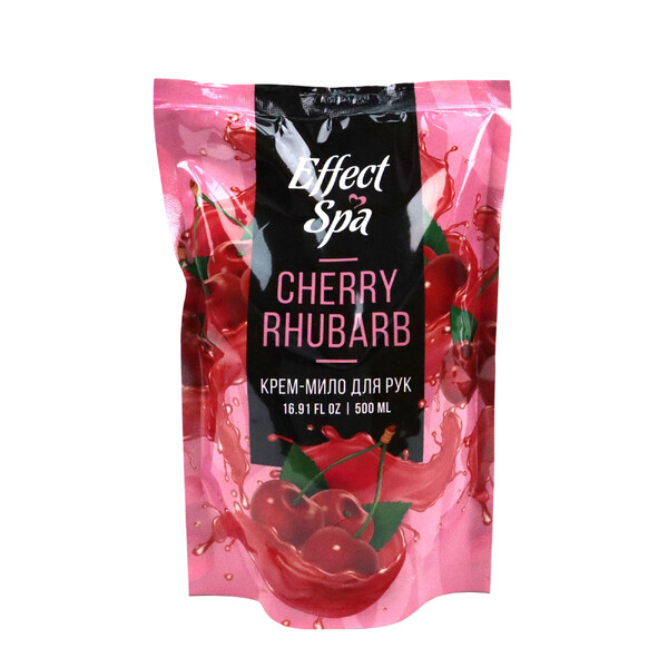Ніжне крем-мило "Effect Spa" Cherry Rhubarb (вишня-ревінь) в дой-паку 500 мл 1 шт./