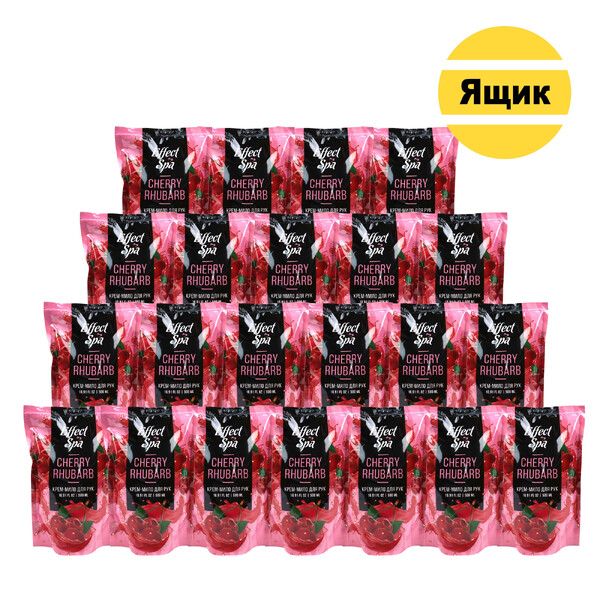 Ніжне крем-мило "Effect Spa" Cherry Rhubarb (вишня-ревінь) в дой-паку 500 мл 22 шт./