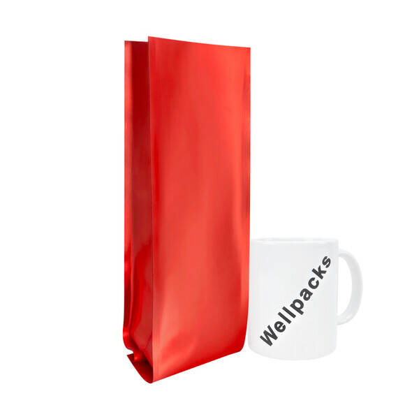 Гассет-пакет з центральним швом (90+30х2)х320 мм червоний 100 шт.